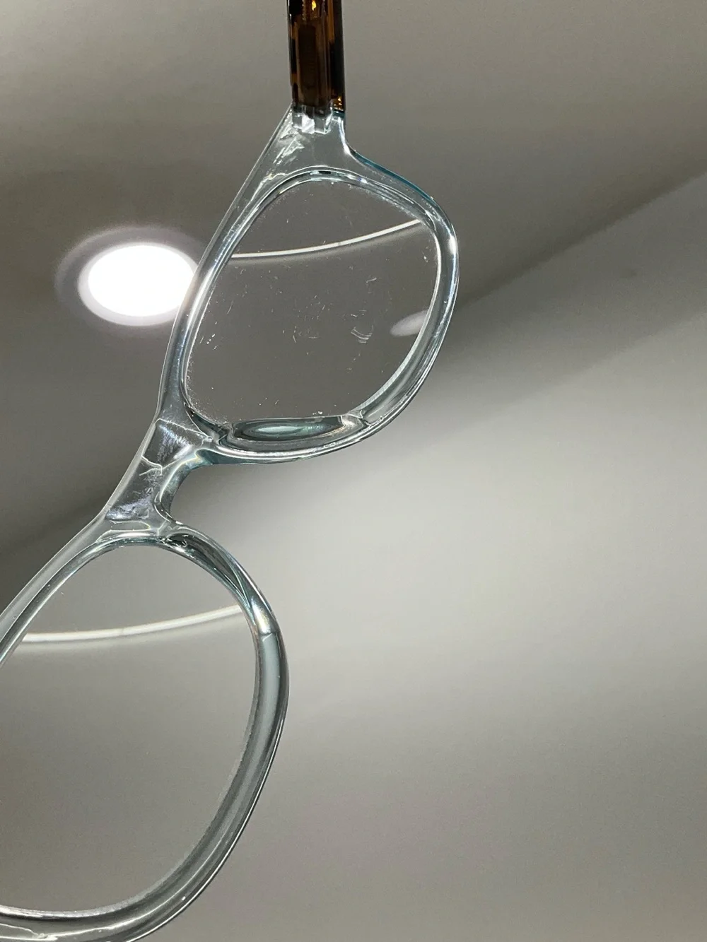 Betsey Johnson clear blue tortoise frame reading glasses +2.50